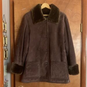Dennis Basso Chocolate Brown Teddy Jacket